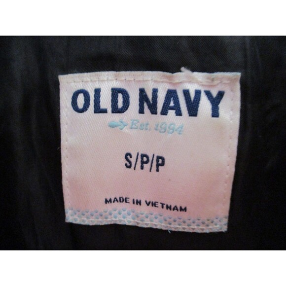 Old Navy Womens Sz S Faux Fur Collar Quilted Puffer Jacket Black Winter Coat - Picture 5 of 7